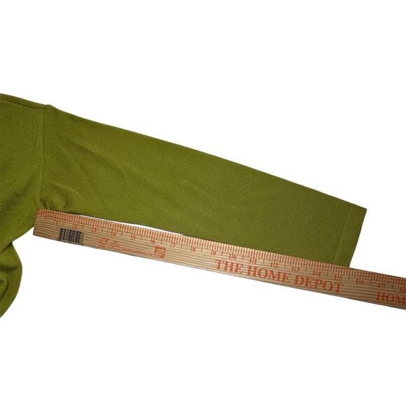 J.Jill Washable Merino Wool Sweater XS Petite Lime Green Classic Knitwear Luxe - Picture 11 of 11